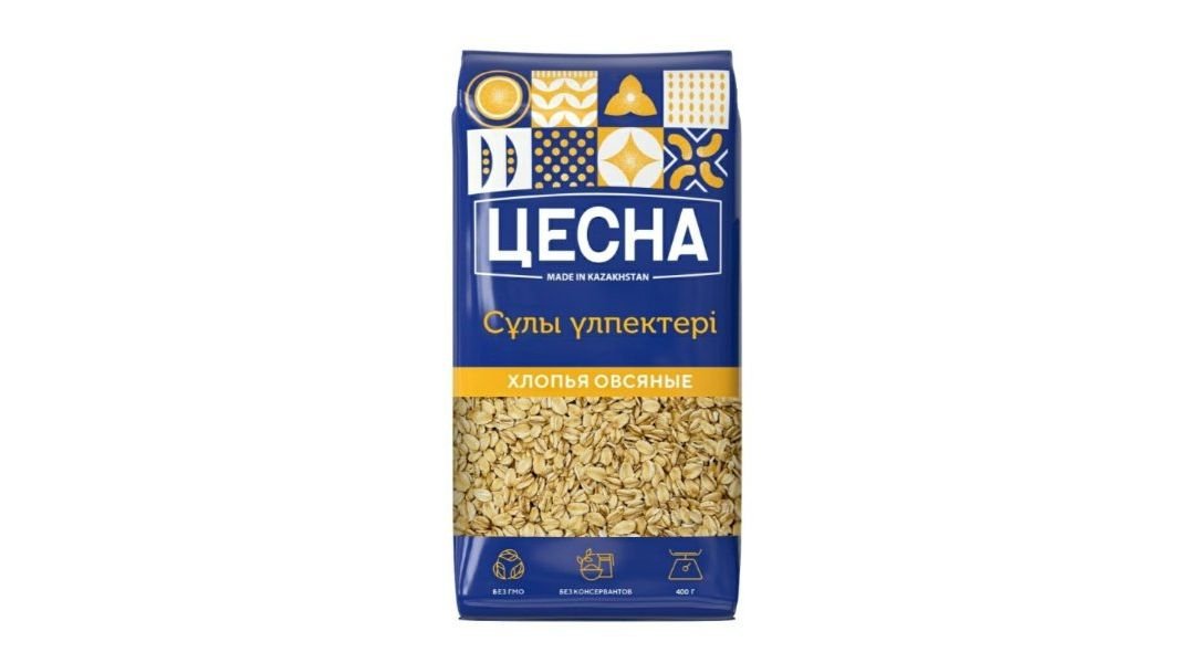 Крупа Цесна овсяные хлопья 400г м/у