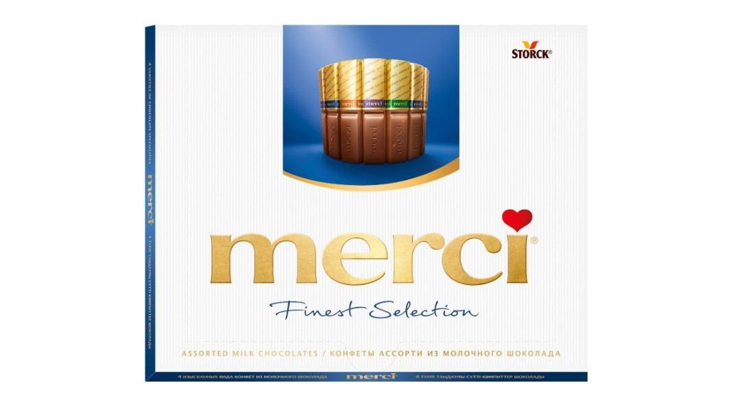 Конфеты в коробке Merci молочный, 250 г