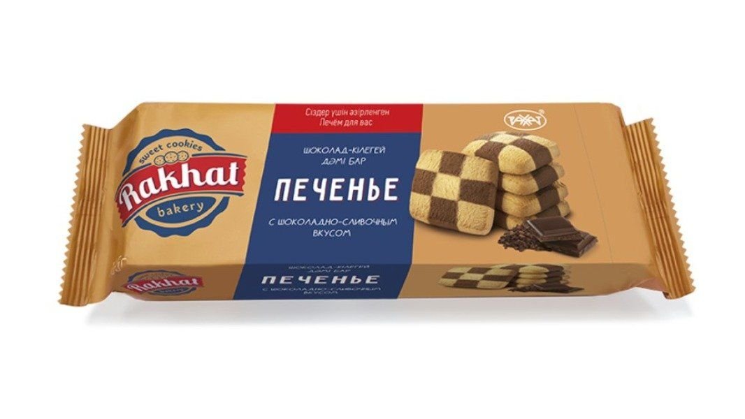 Печенье Rakhat Bakery шоколадно-сливочный вкус 165 г