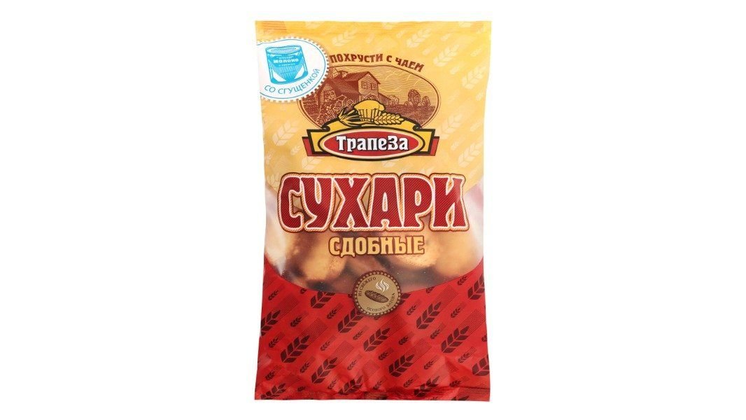 Сухари Трапеза сдобные со сгущенкой 350 г