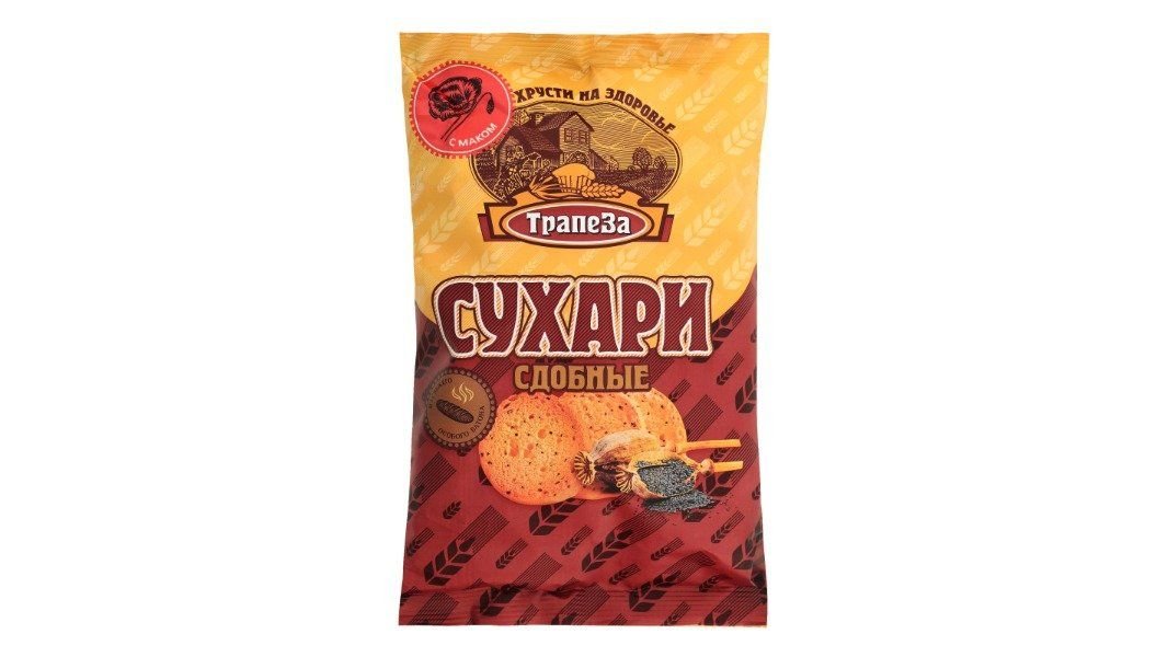 Сухари Трапеза сдобные с маком 200 г