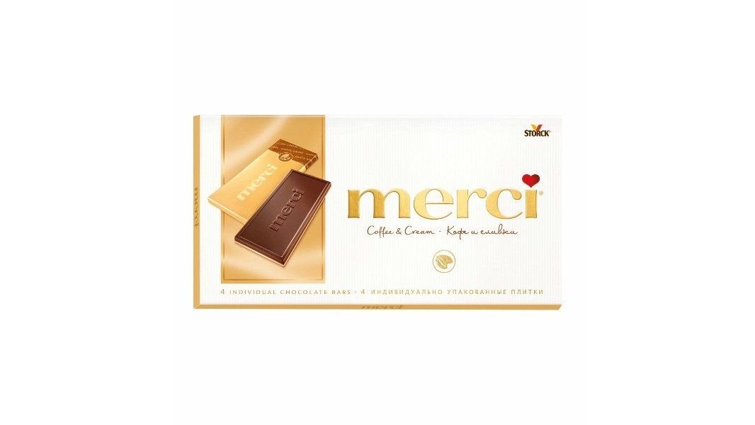Шоколад  Merci Со Вкусом Кофе И Сливки 100 Г