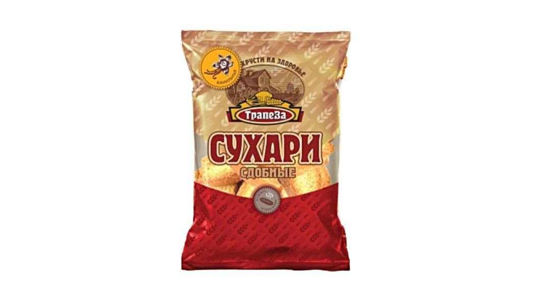 Сухари Трапеза сдобные ванильные 350 г