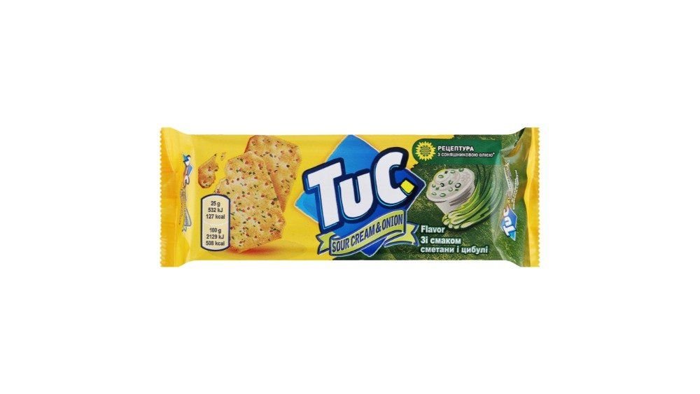 Крекер соленый Tuc сметана с луком, 100 г
