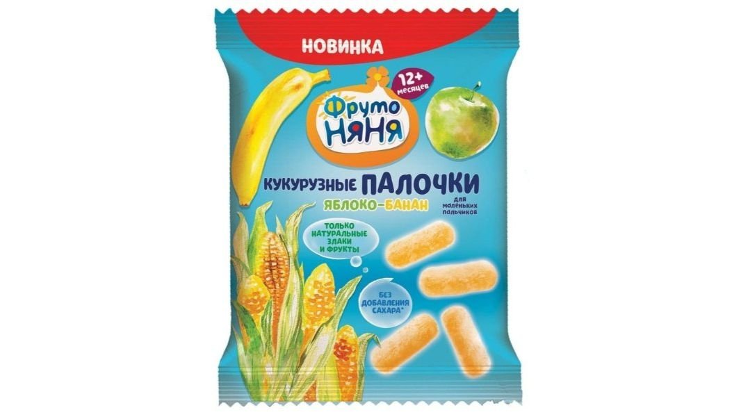 Палочки кукурузные ФрутоНяня яблоко-банан 20 г