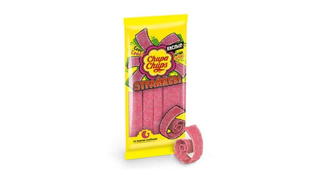 Мармелад Van Melle Chupa Chups Страйп Клубника 120 г