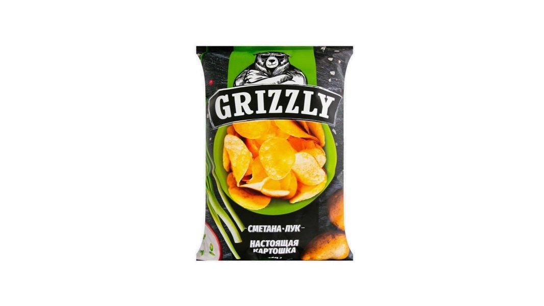 Чипсы Grizzly Сметана-лук 110 г