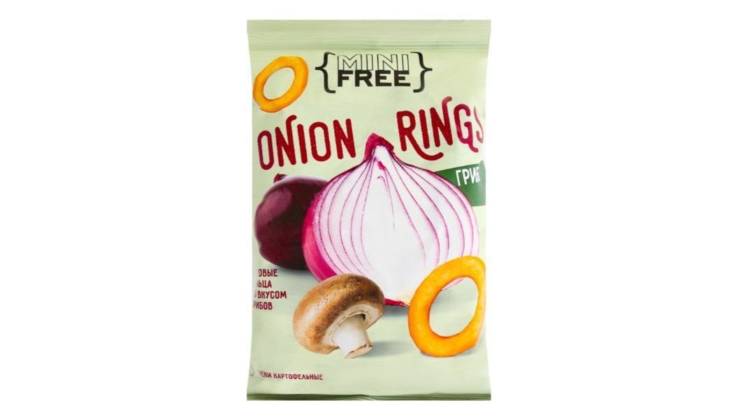 Снеки MINI FREE Луковые кольца Грибы 45г м/у