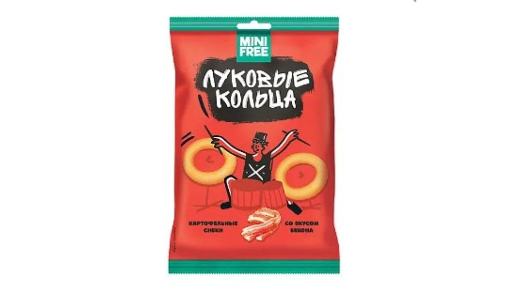 Снеки MINI FREE Луковые кольца Бекон 45г м/у