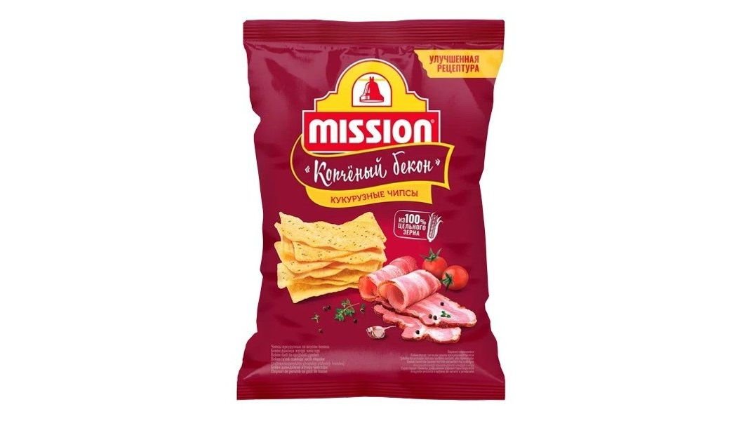 Чипсы Mission  кукурузные копченый Бекон 150 г