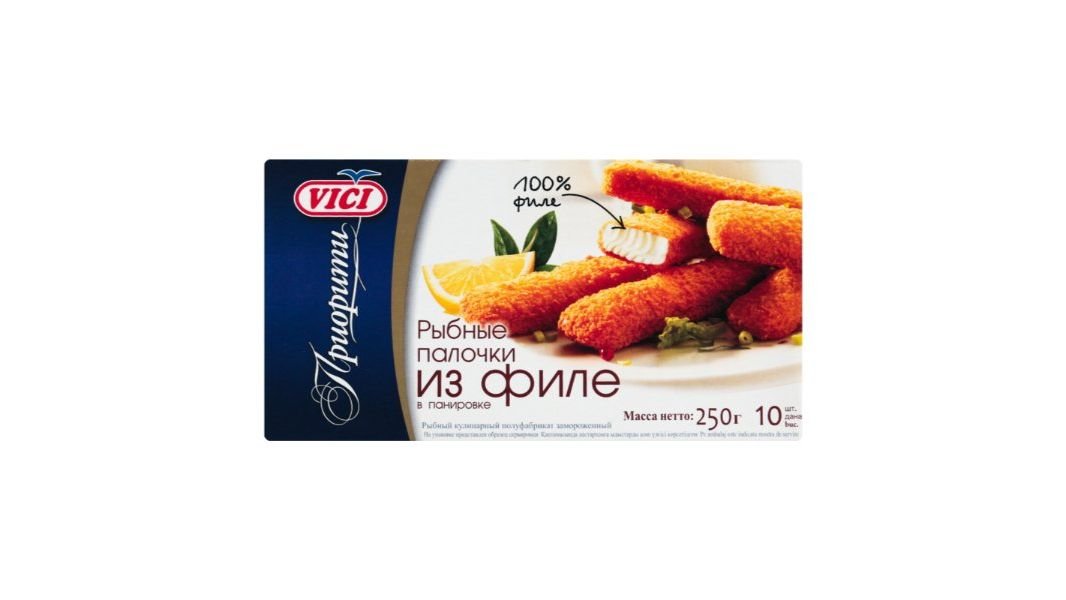 Рыбные палочки Vici из филе замороженные 250 г
