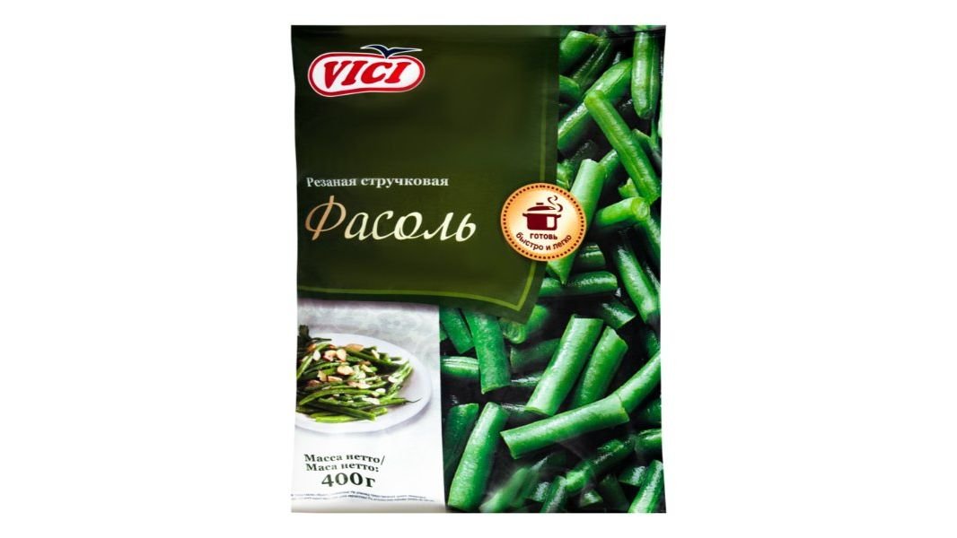 Фасоль Vici стручковая резаная замороженная, 400 г