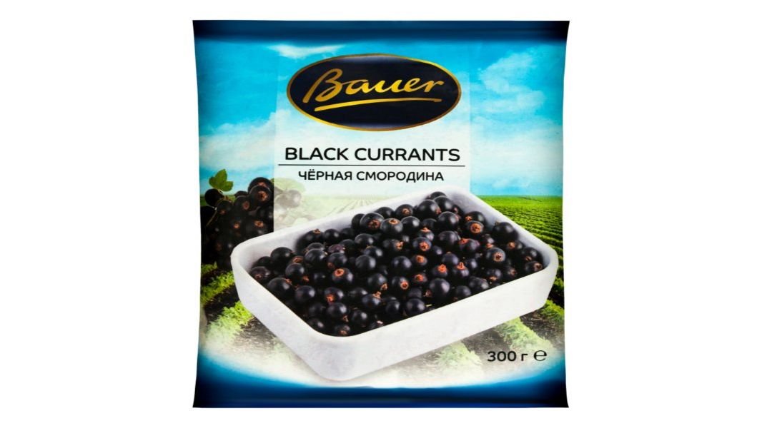 Смородина BAUER Черная замороженная 300г м/у