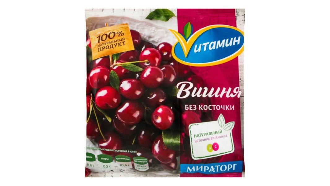 Вишня МИРАТОРГ Без косточки 300г м/у