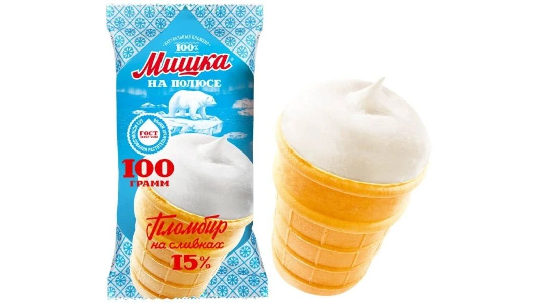 Мороженое Мишка на Полюсе ваф стак пломбир 100г