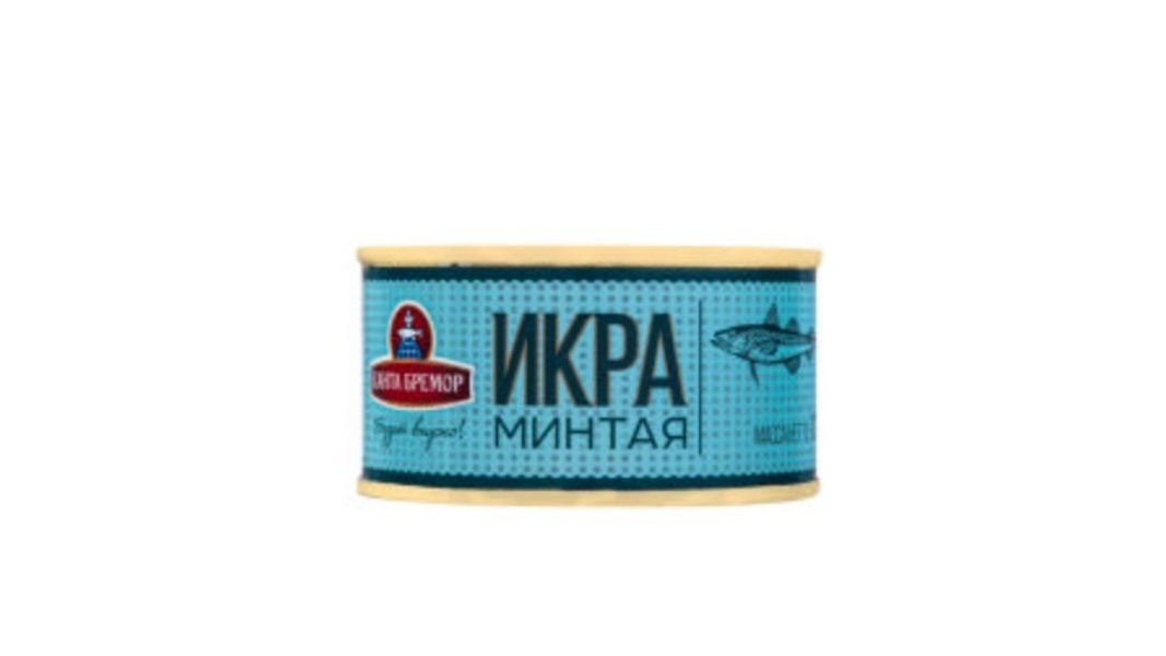 Икра минтая Санта бремор 130 г железная банка