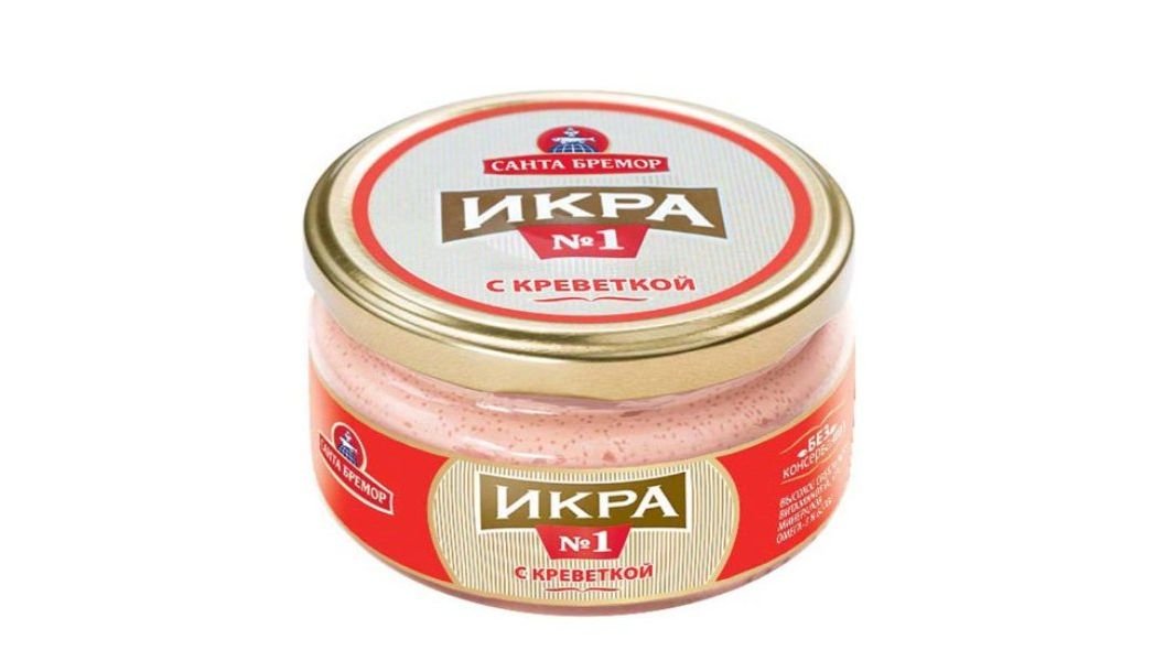 Икра САНТА БРЕМОР Мойвы с креветкой 180г с/б