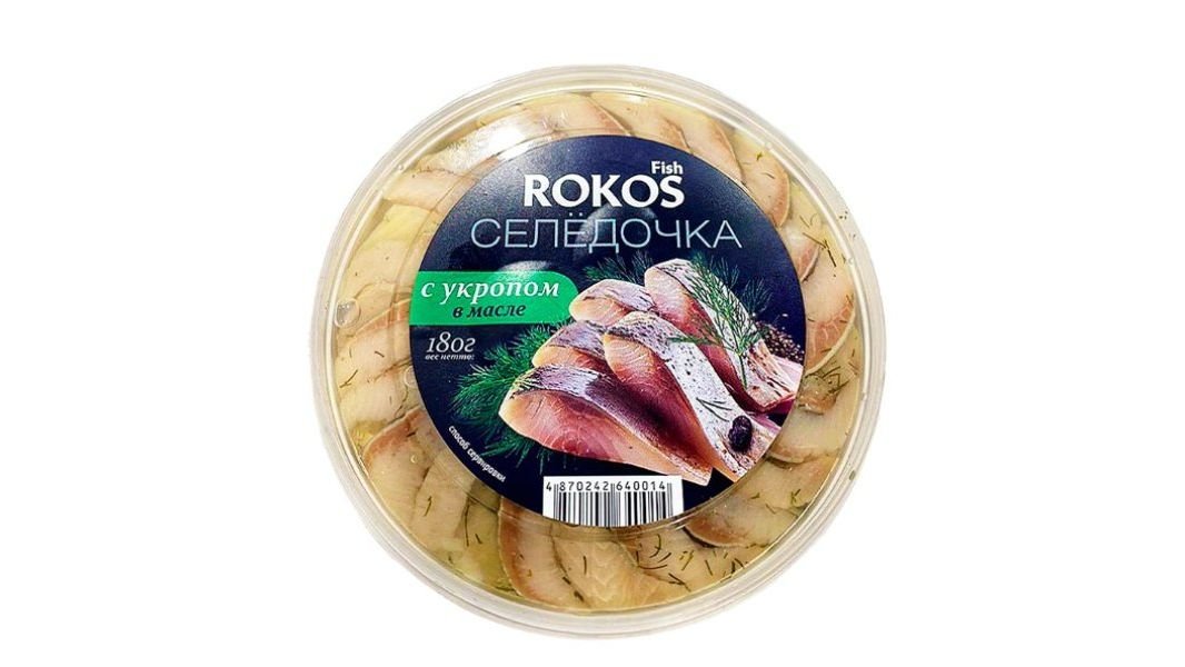 Селедочка Rokos Fish с укропом в масле 180 г