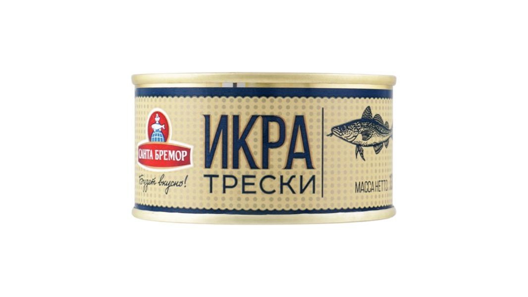Икра трески Санта бремор 130 г железная банка