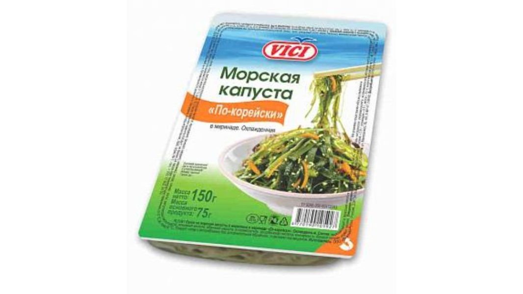 Морская капуста Vici по корейски в маринаде охлажденная 240 г