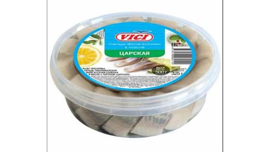 Филе-кусочки Vici Сельдь оригинал в масле 500 г