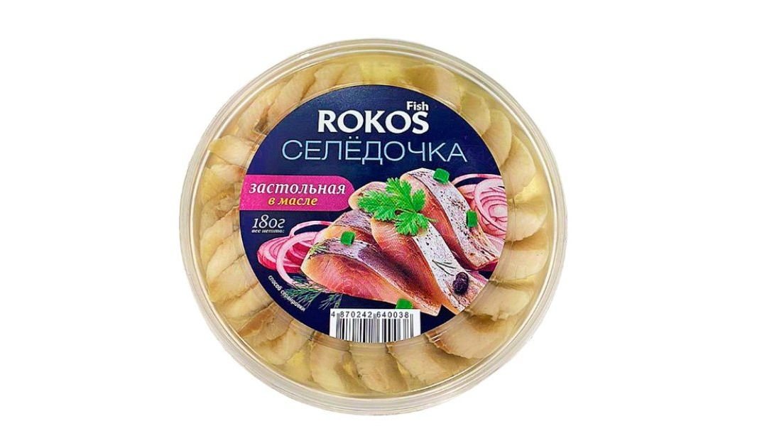 Селедочка Rokos Fish Застольная в масле 500 г