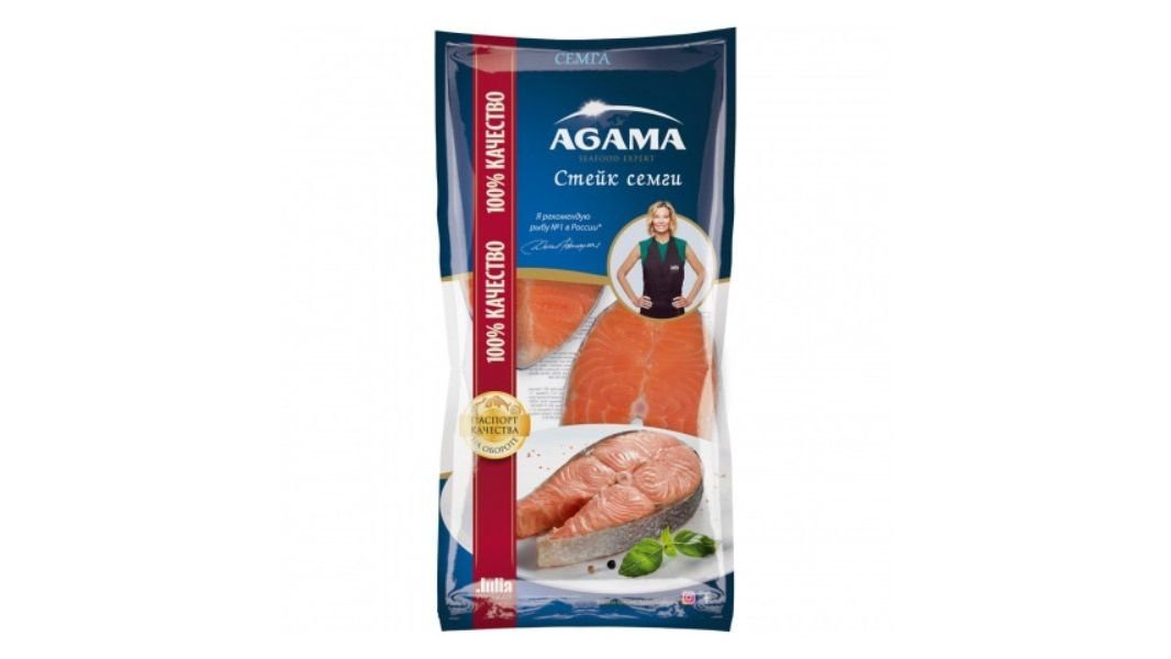 Семга AGAMA Стейк 400г м/у