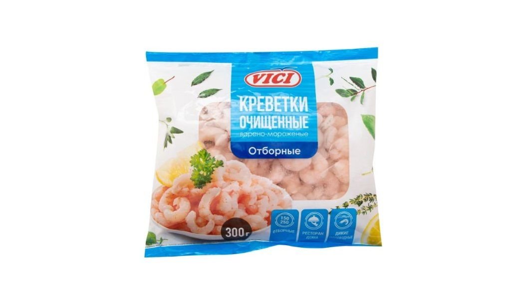 Креветки очищенные Vici замороженные 150/250 300 г