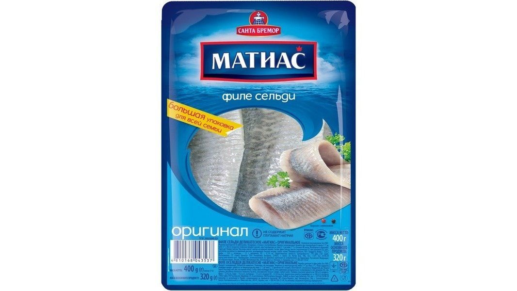 Филе сельди Санта бремор делик матиас с приправами 250 г