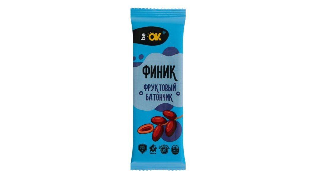 Батончик Be ok фруктовый финик 30 г