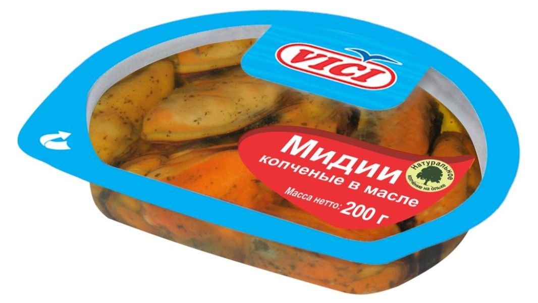 Мидии Vici любо есть копч в масле охл 200 г