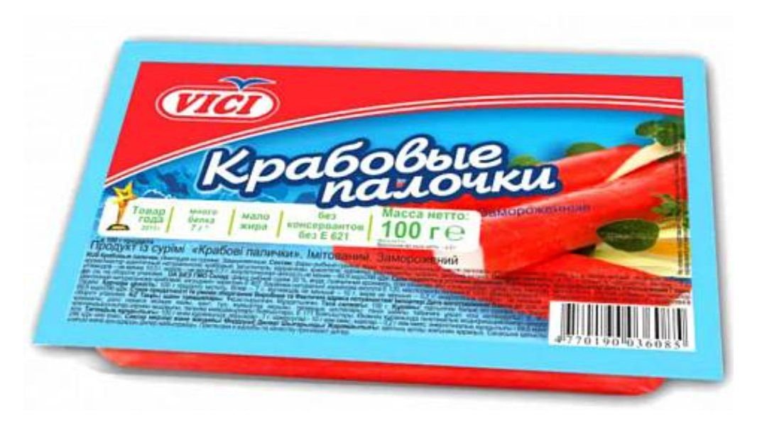 Крабовые палочки Vici замороженные 100 г