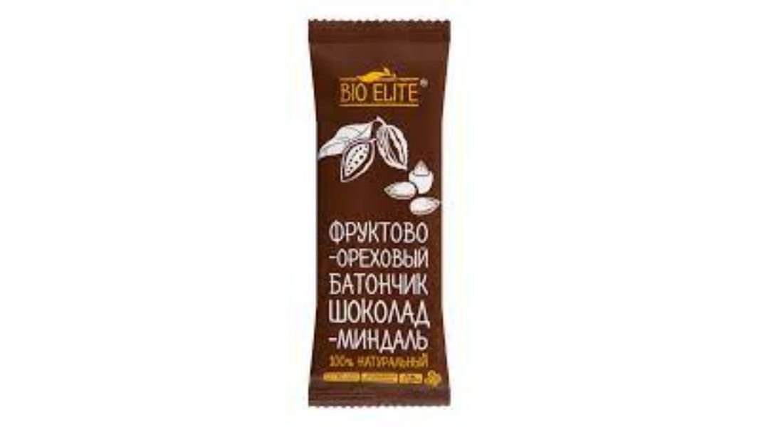 Батончик Bio Elite фруктово-орех шок Миндаль 35 г