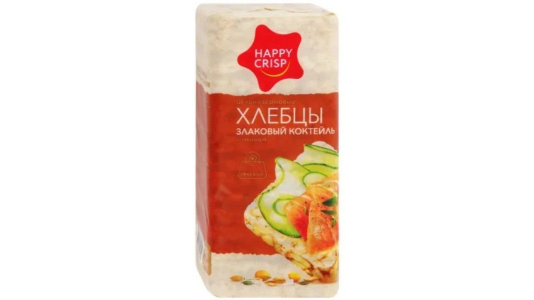 Хлебцы Happy Crisp злаковый Коктейль тмин 60 г пакет
