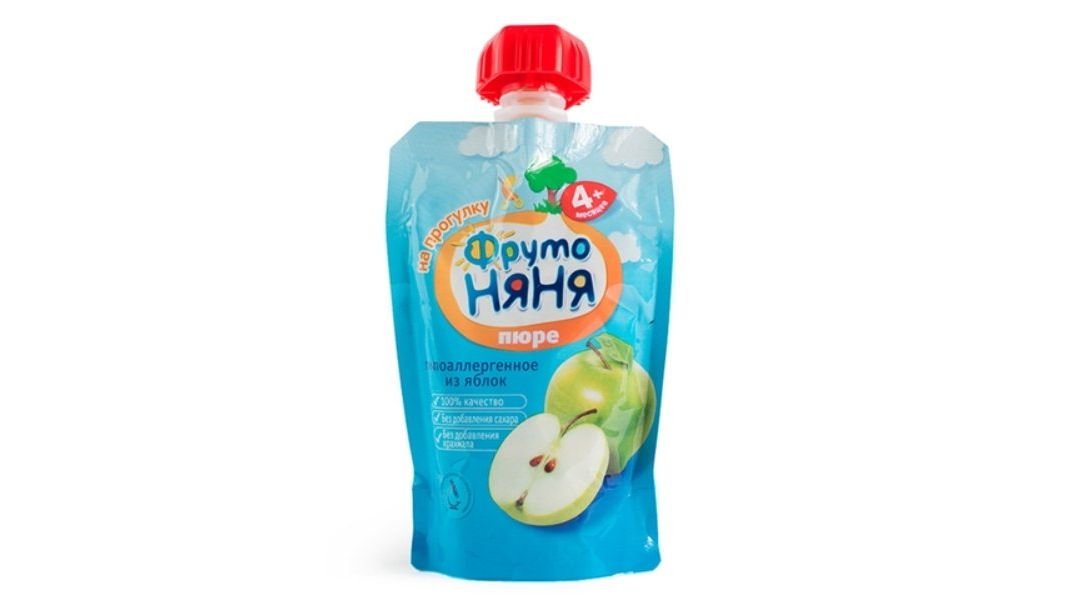 Пюре детское Фрутоняня яблоко натуральное 90г д/п