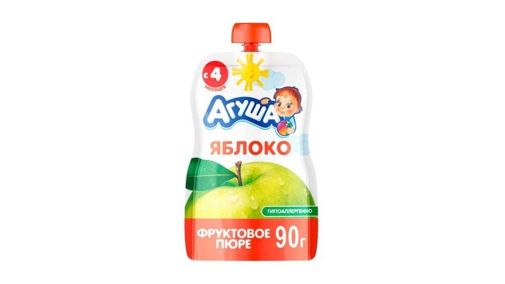 Пюре детское Агуша я сам фруктовое яблоко, 90 г