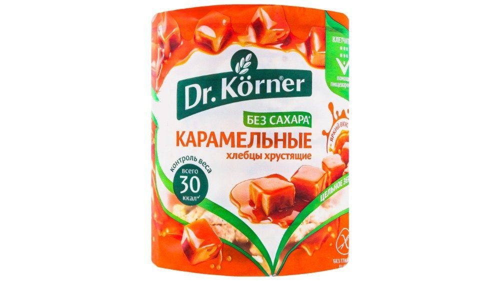 Хлебцы Dr.Korner кукурузно-рисовые карамель 90 г
