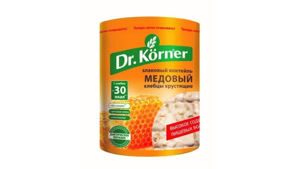 Хлебцы Dr Korner коктейль злаки+мед, 100 г