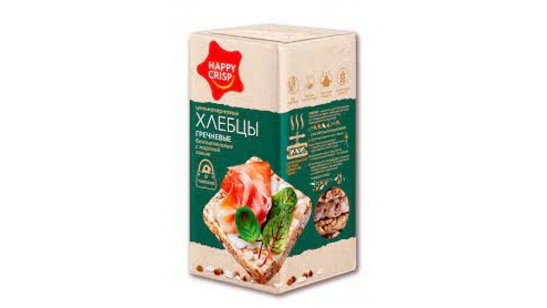 Хлебцы Happy Crisp гречневые Морская соль 60 г пакет