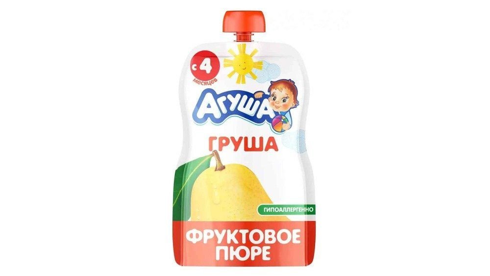 Пюре детское Агуша я сам груша, 90 г дойпак