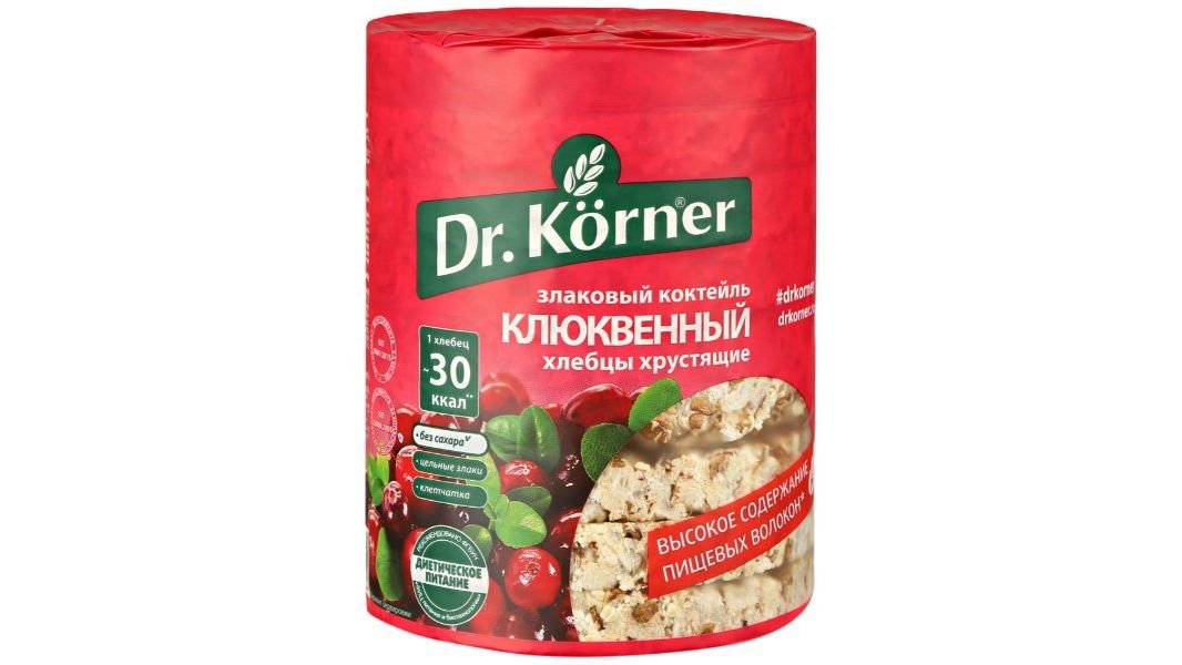 Хлебцы Dr Korner злаковый Коктейль клюквенный 100 г