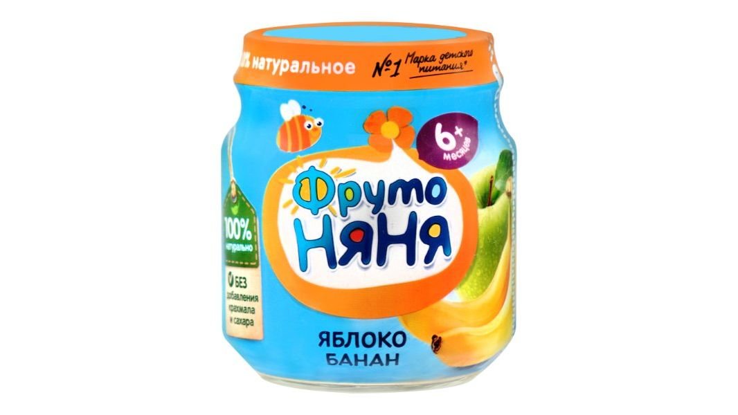 Пюре дет Фрутоняня ябл банан натур 100 г д/п