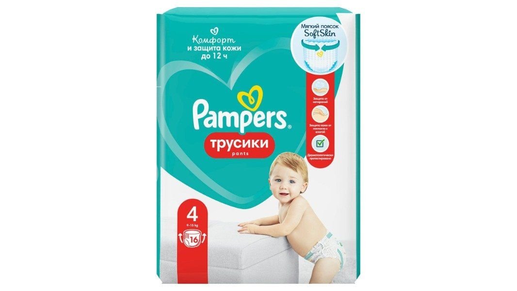 Подгузники PAMPERS pants/4/9-14кг/16шт м/у