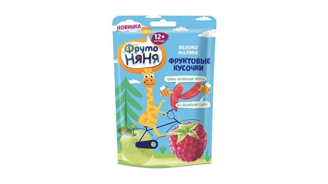 Кусочки фруктовые Фрутоняня из ябл и малины 15 г