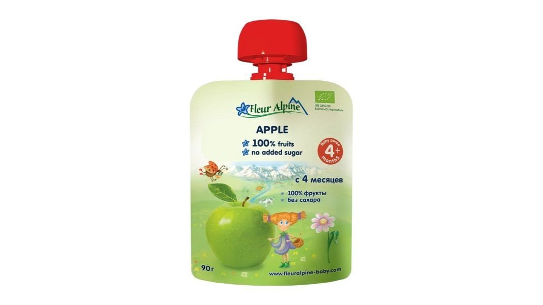 Пюре дет Fleur alpine Organic ябл 90 г пауч