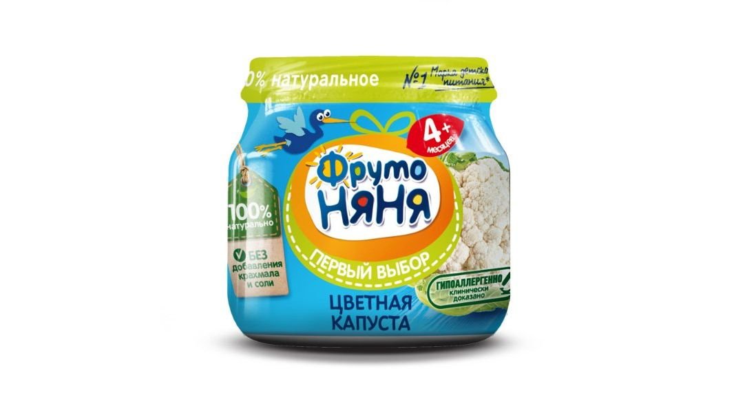 Пюре детское Фрутоняня цветная капуста 80г