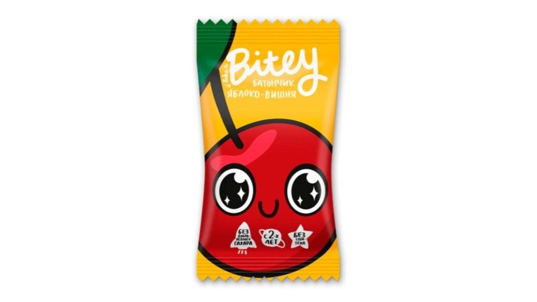 Батончик детский Bite яблоко и вишня 25 г