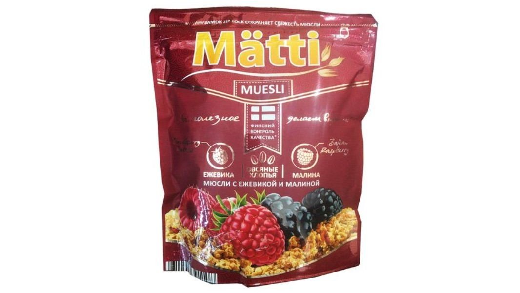 Мюсли MATTI Овсяные С ежевикой и малиной 250г м/у