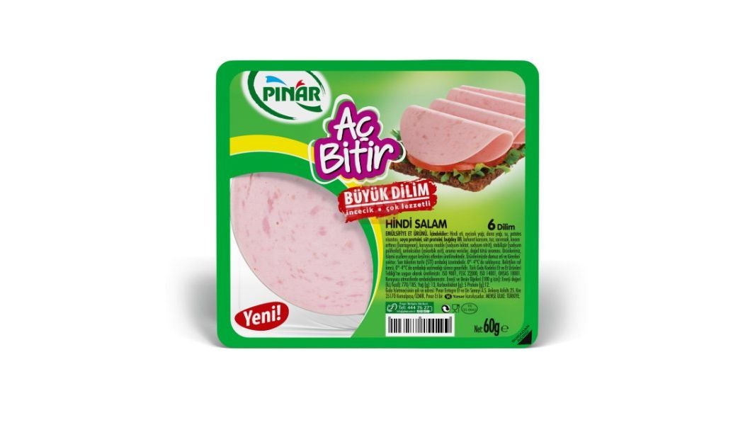 Колбаса вар Pinar из индейки ломтики 60 г пл/уп