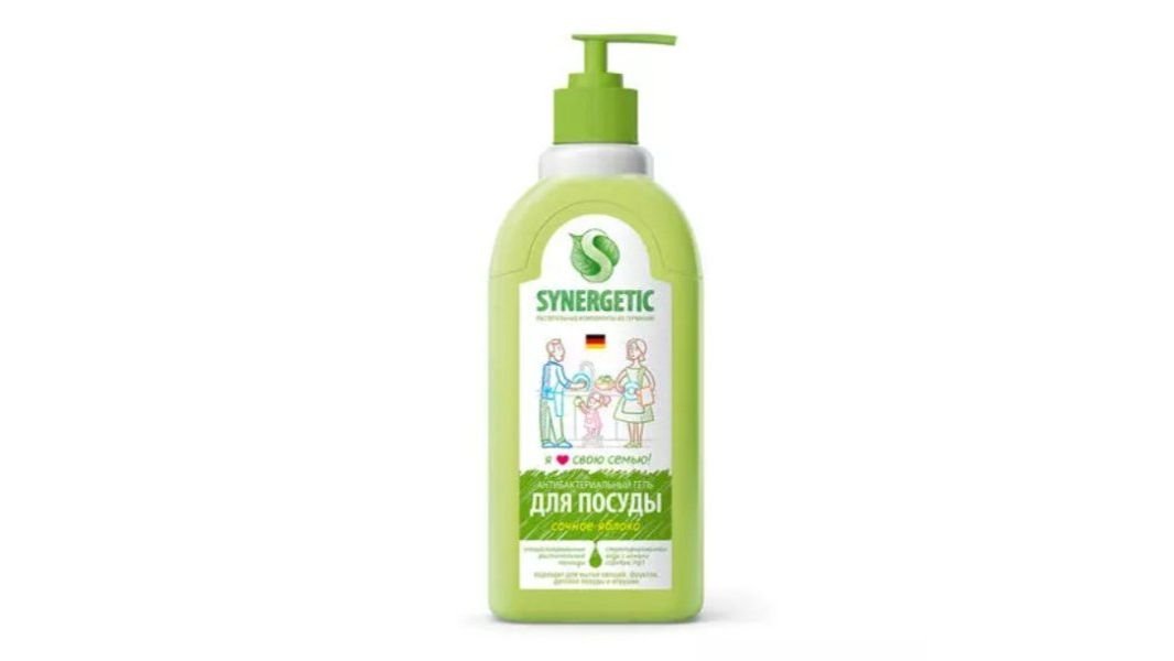 Средство моющее для посуды Synergetic ябл, 500 мл